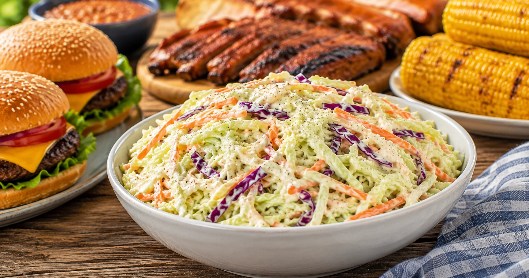BBQ Feast with Creamy Coleslaw