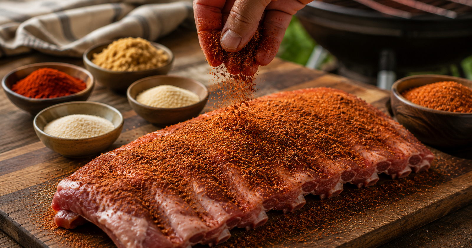 Homemade BBQ Rubbed on Ribs