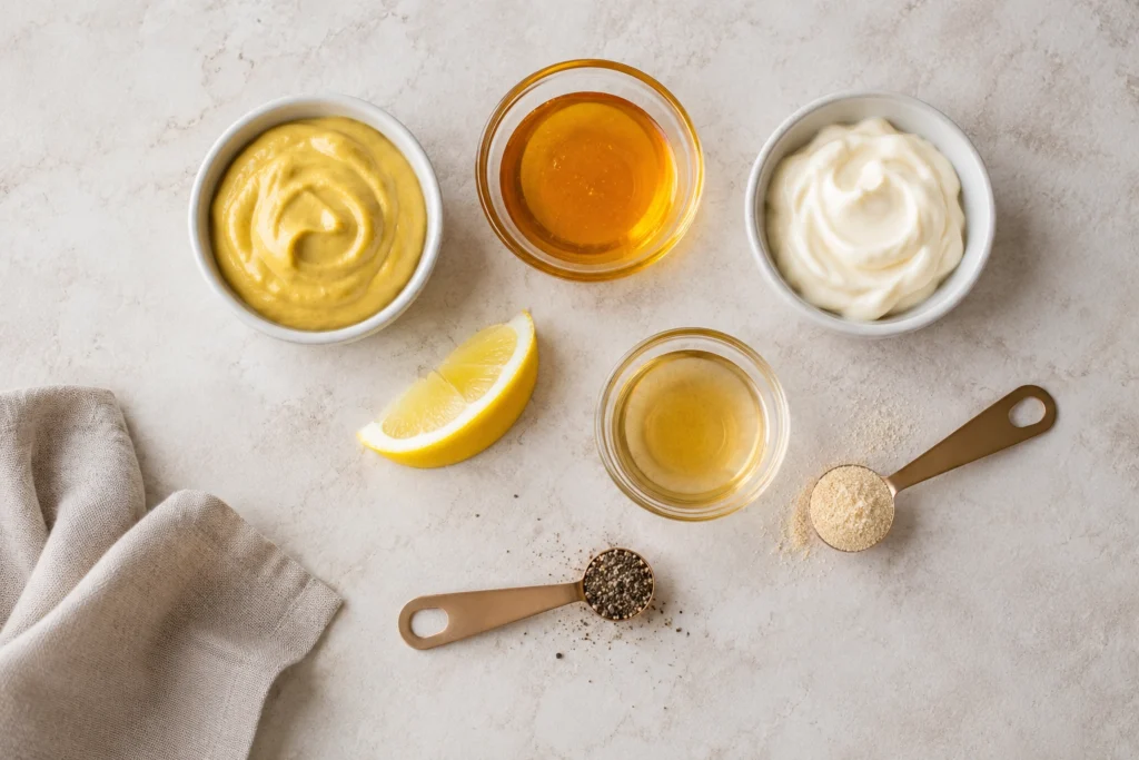 Homemade Honey Mustard Ingredients