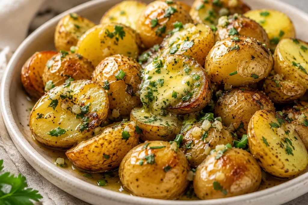 Roasted Potatoes with Garlic Herb Butter