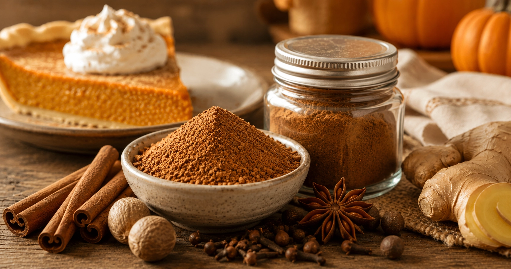 Autumn baking still life with spices