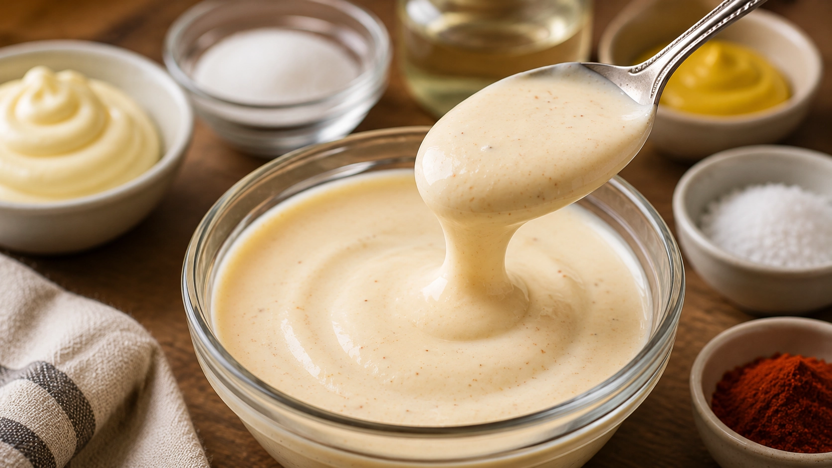 Creamy dressing with culinary ingredients