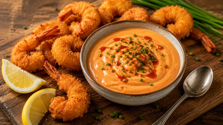 Crispy shrimp and dipping sauce