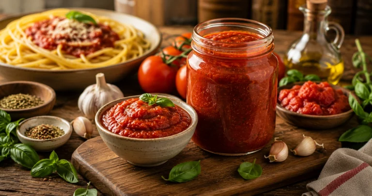 Rustic Italian kitchen with fresh ingredients