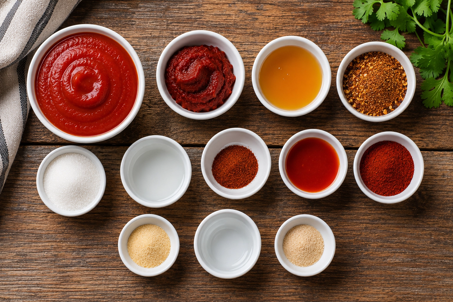 Rustic kitchen spice arrangement