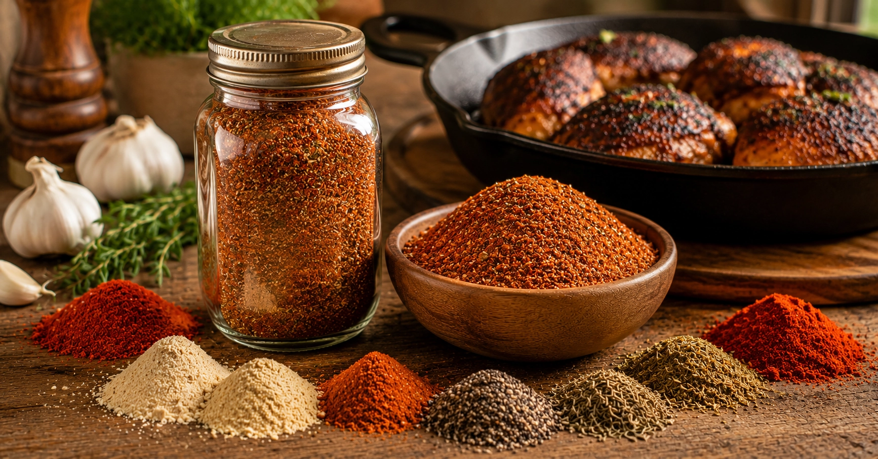 Rustic spice and chicken feast