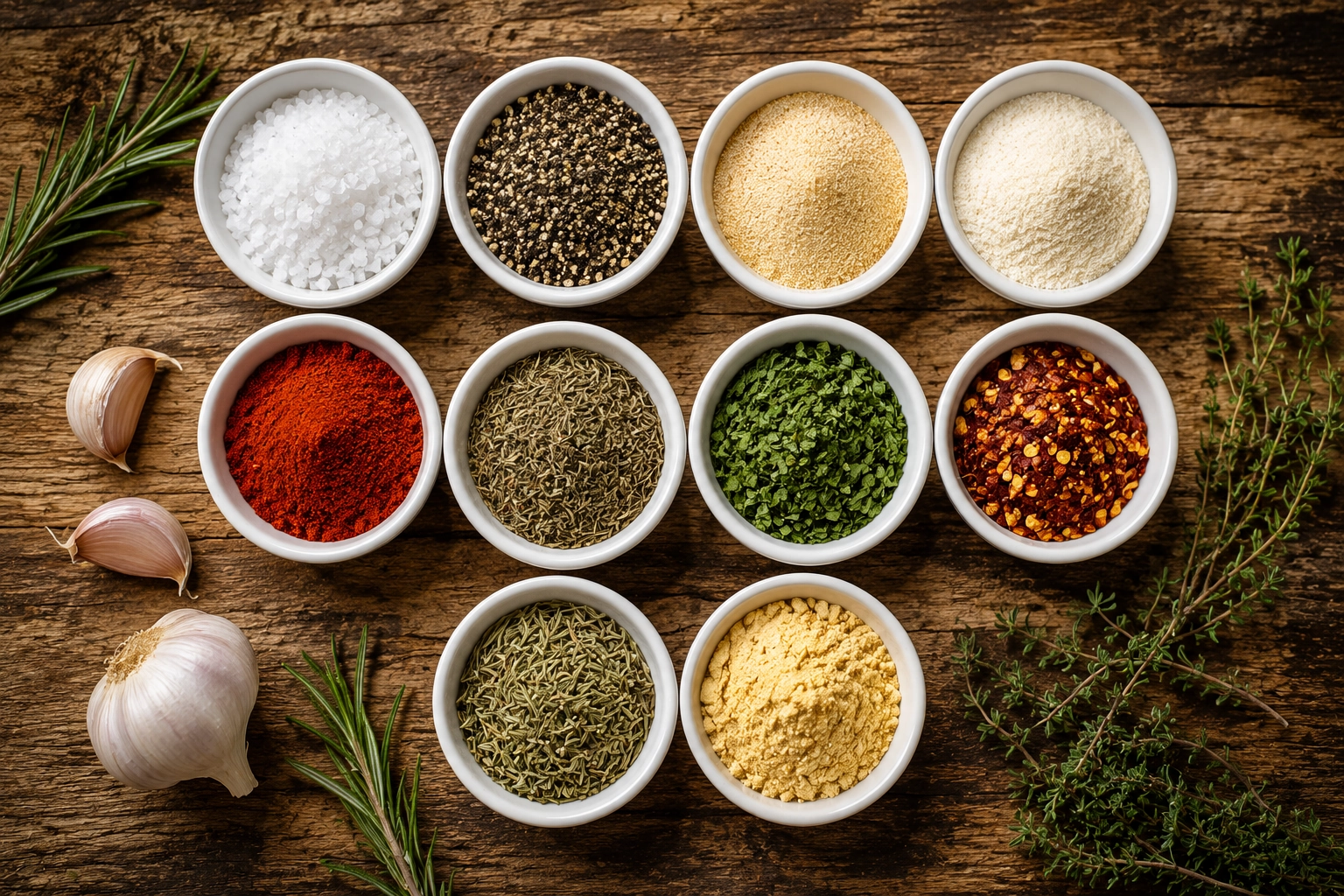 Rustic spice and herb arrangement3