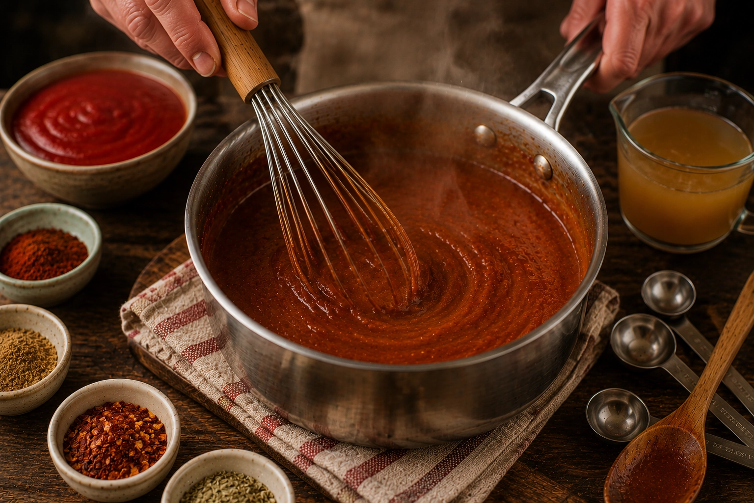 Whisking up a rich sauce