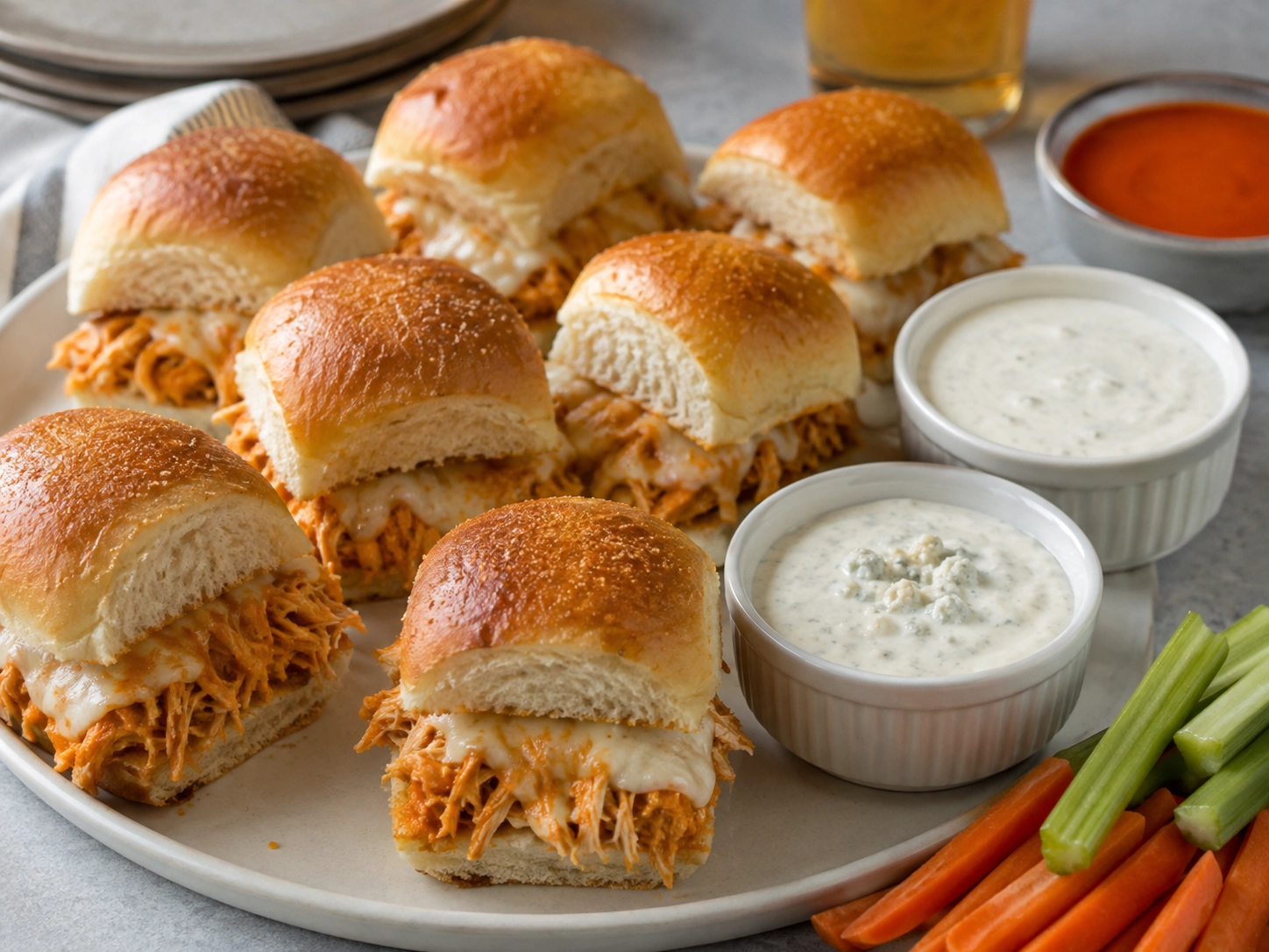 Buffalo Chicken Slider Platter