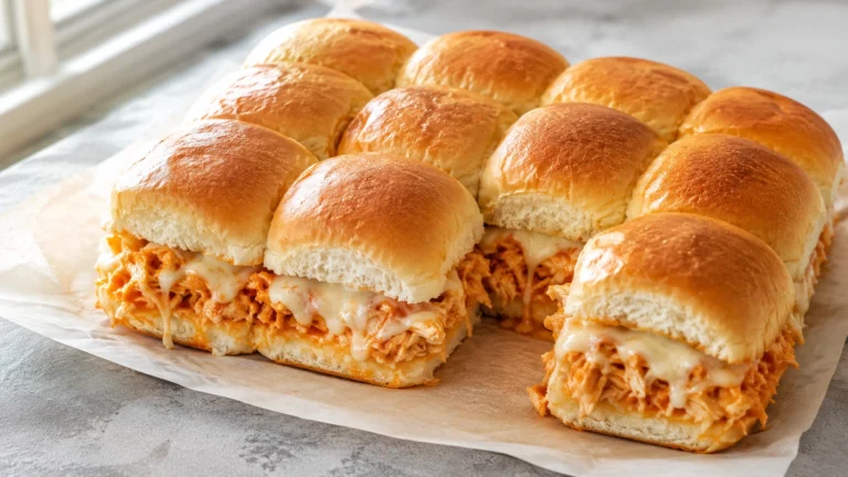 Cheesy Buffalo Chicken Pull-Apart Sliders