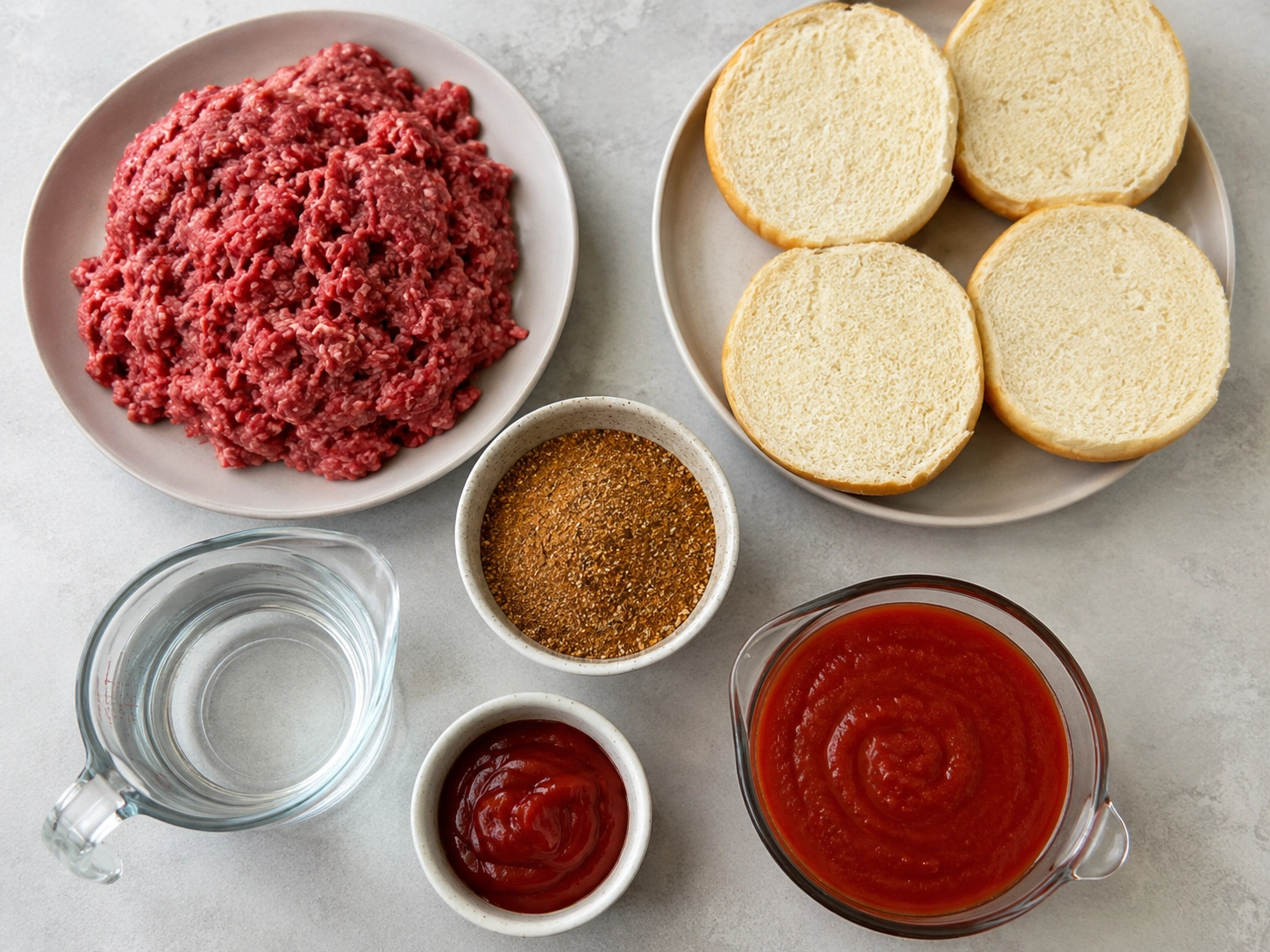 Homemade Sloppy Joe ingredient prep