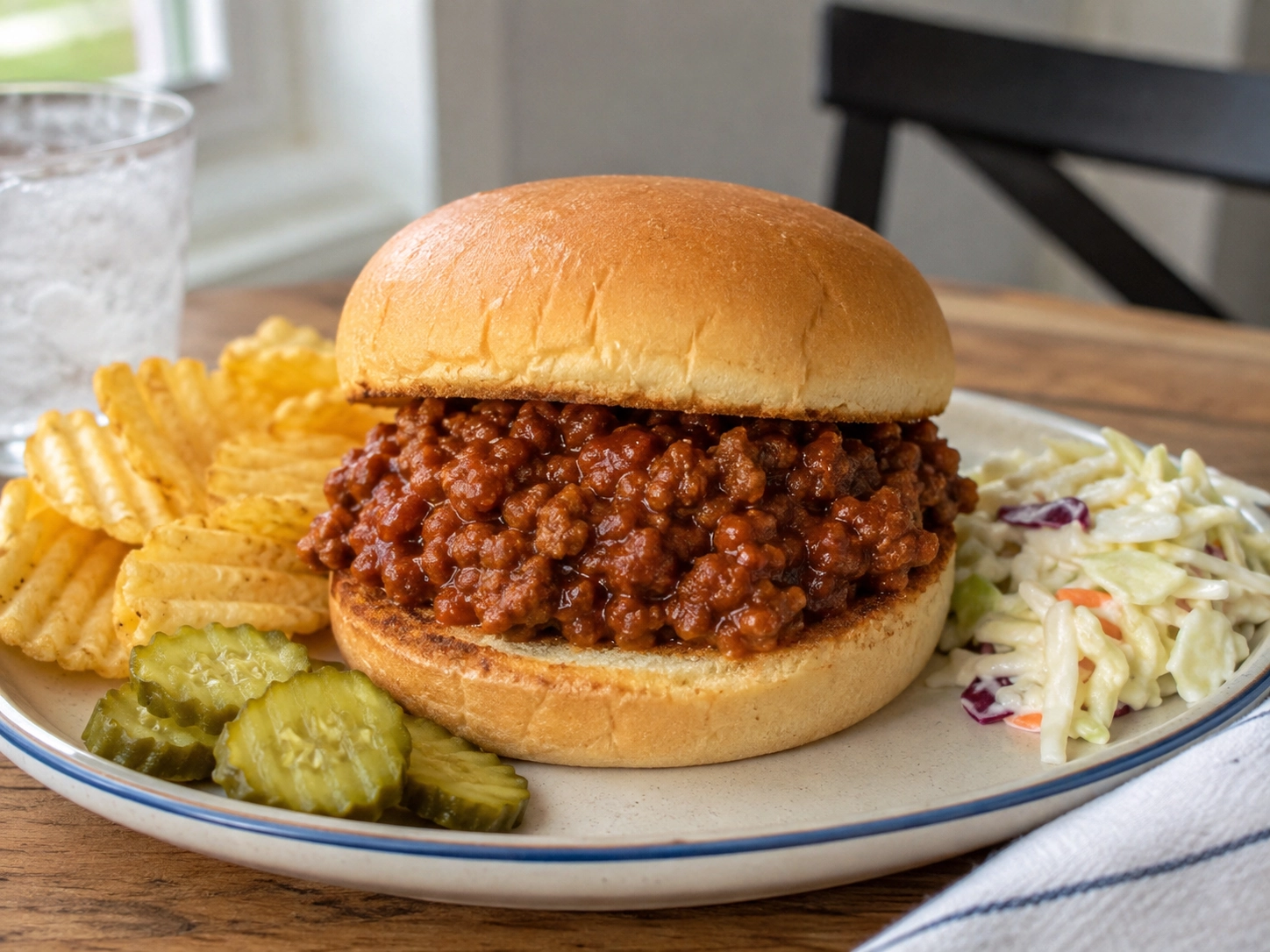 Homemade Sloppy Joes Served