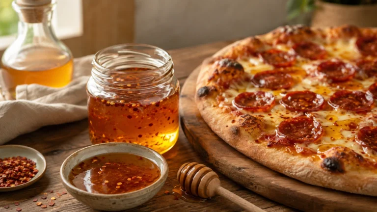 Hot Honey Pepperoni Pizza Still Life