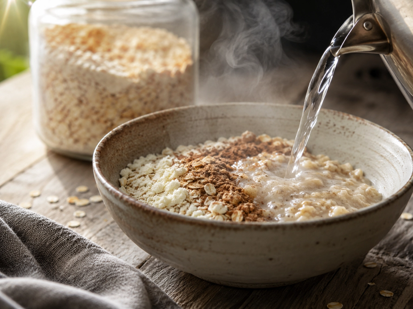 Preparing Oatmeal Mix
