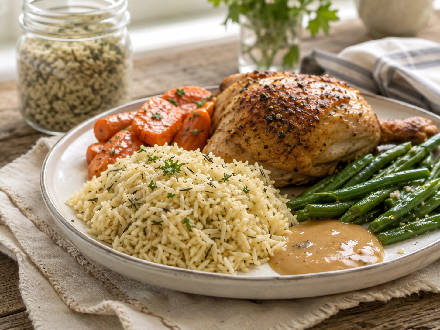 Rustic Herb-Roasted Chicken Dinner