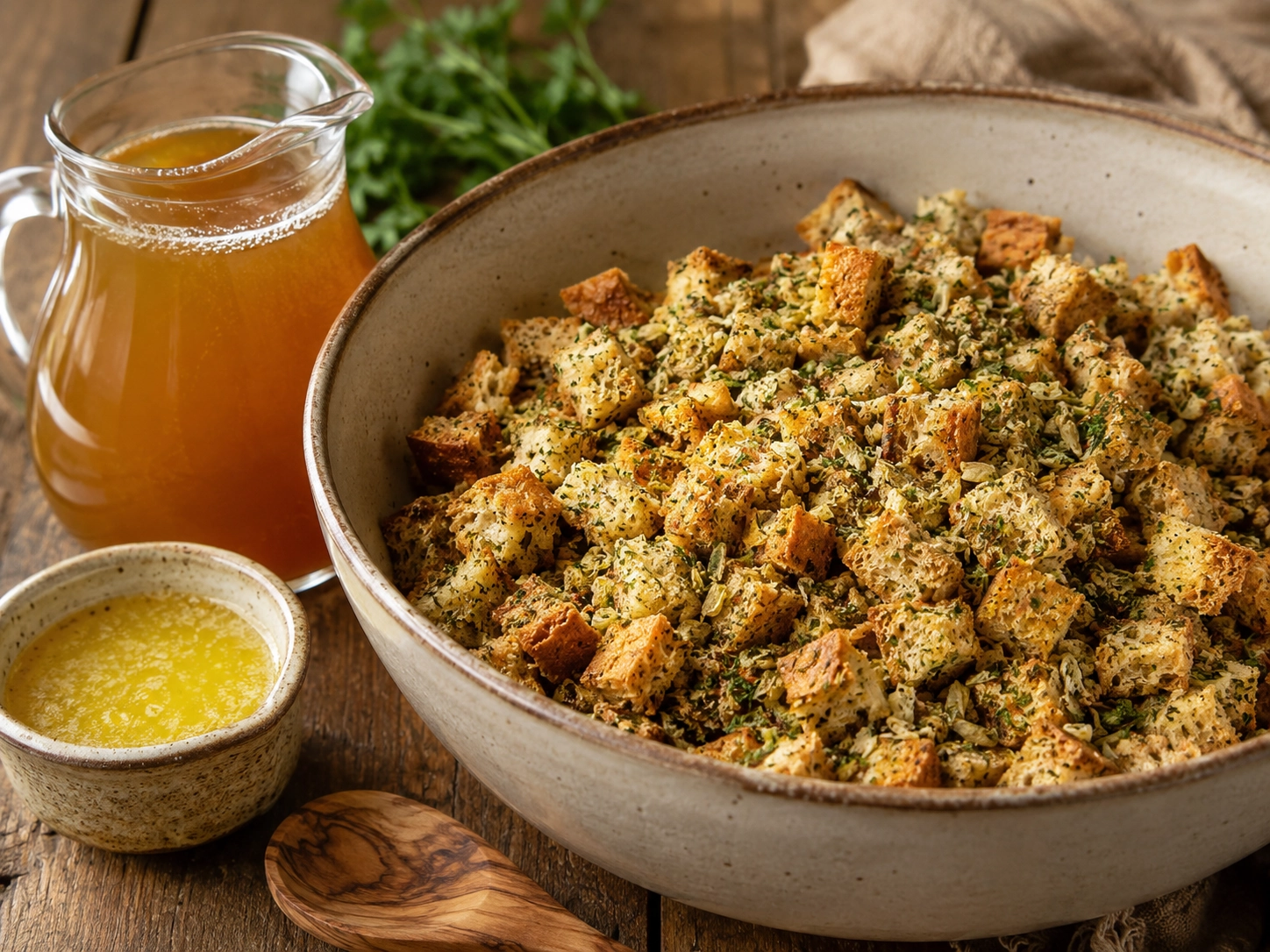 Rustic Herb-Seasoned Stuffing Bowl