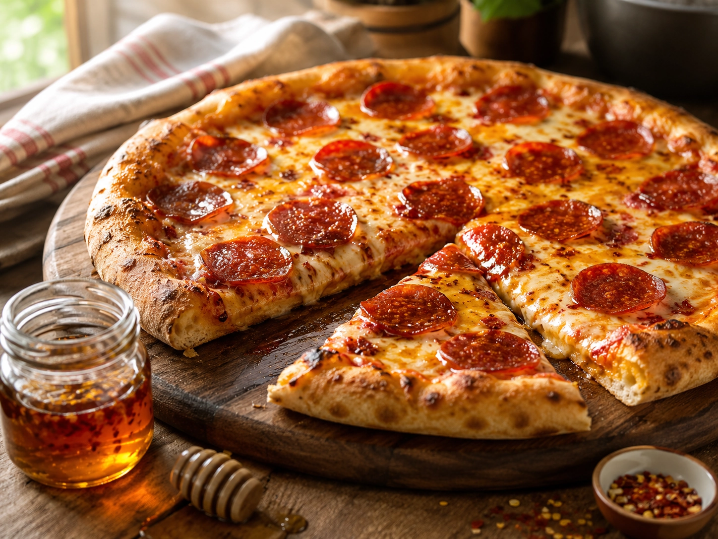 Rustic Pepperoni Pizza Feast