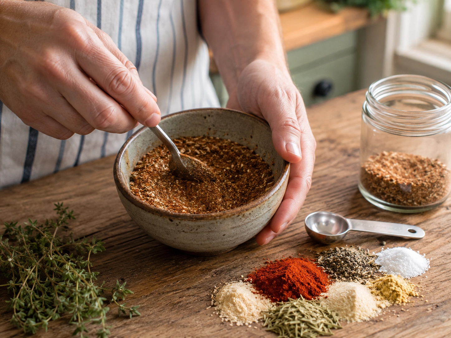 Rustic Spice Blending in the Kitchen