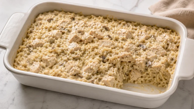 creamy chicken and rice casserole main pic